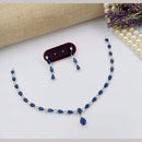 Kavita Art Silver Plated  Adorned with Sparkling American Diamonds Necklace Set