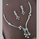 Kavita Art Premium Silver Plated American Diamonds for Effortless Glamour Necklace Set