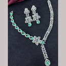 Kavita Art Silver Plated  Adorned with Sparkling American Diamonds Necklace Set