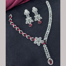 Kavita Art Silver Plated  Adorned with Sparkling American Diamonds Necklace Set
