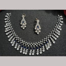 Kavita Art Silver Plated  Adorned with Sparkling American Diamonds Necklace Set
