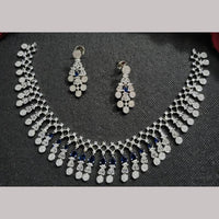 Kavita Art Silver Plated  Adorned with Sparkling American Diamonds Necklace Set