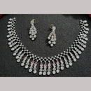 Kavita Art Silver Plated  Adorned with Sparkling American Diamonds Necklace Set