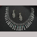 Kavita Art Silver Plated  Adorned with Sparkling American Diamonds Necklace Set