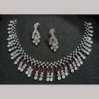 Kavita Art Silver Plated  Adorned with Sparkling American Diamonds Necklace Set