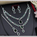 Kavita Art Silver Plated  Adorned with Sparkling American Diamonds Necklace Set