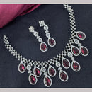 Kavita Art Silver Plated  Adorned with Sparkling American Diamonds Necklace Set