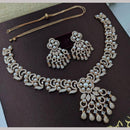 Kavita Art  Rose Gold-Plated Glamorous American Diamond Necklace Set