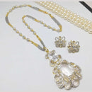 Kavita Art 2 Tone Plated American Diamond Pendant Set