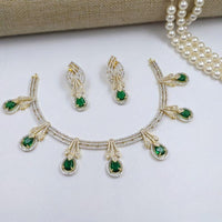Kavita Art Gold Plated American Diamond Necklace Set