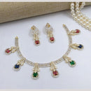 Kavita Art Gold Plated American Diamond Necklace Set