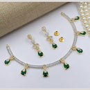 Kavita Art Gold Plated American Diamond Necklace Set