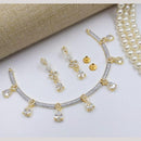 Kavita Art Gold Plated American Diamond Necklace Set