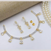 Kavita Art Gold Plated American Diamond Necklace Set