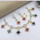 Kavita Art Gold Plated American Diamond Necklace Set