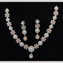 Kavita Art Silver Plated American Diamond Necklace Set