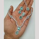 Kavita Art Silver Plated American Diamond Necklace Set