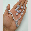Kavita Art Silver Plated American Diamond Necklace Set