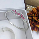Kavita Art Silver Plated AD Openable Bracelet