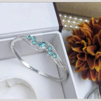 Kavita Art Silver Plated AD Openable Bracelet