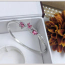 Kavita Art Silver Plated AD Openable Bracelet