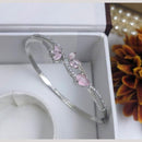 Kavita Art Silver Plated AD Openable Bracelet