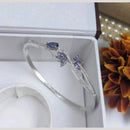 Kavita Art Silver Plated AD Openable Bracelet
