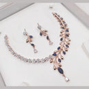 Kavita Art Rose Gold Plated Austrian Stone Necklace Set