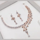 Kavita Art Rose Gold Plated Austrian Stone Necklace Set