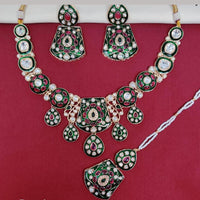 Kavita Art Gold Plated Kundan Stone And Meenakari Necklace Set