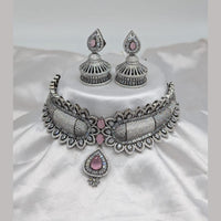Kavita Art Black Finish American Diamond Choker Set
