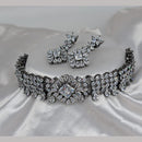Kavita Art Black Finish American Diamond Choker Set