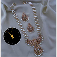 Kavita Art Elegant Gold Plated Austrian Stones And Pearl Necklace Set