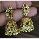 Kavita Art Gold Plated Austrian Stone And Pearl Jhumki Earrings