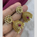 Kavita Art Gold Plated Austrian Stone And Pearl Jhumki Earrings