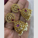 Kavita Art Gold Plated Austrian Stone And Pearl Jhumki Earrings
