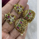 Kavita Art Gold Plated Austrian Stone And Pearl Jhumki Earrings