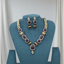 Kavita Art Gold Plated Pota Stone Necklace Set