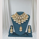 Kavita Art Gold Plated Kundan Stone And Pearl Choker Necklace Set