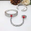 Kavita Art Silver Plated American Diamond Hand Harness for Women