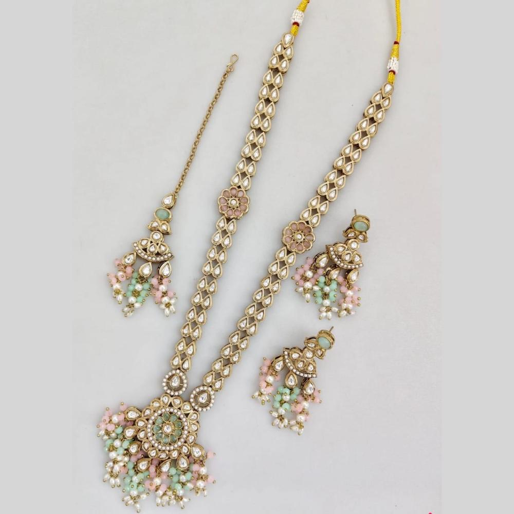 Kavita Art Gold Plated Kundan Long Necklace Set