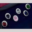 Kavita Art Silver Plated American Diamond Ring
