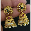 Kavita Art Gold Plated Austrian Stone And Pearl Jhumki Earrings