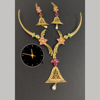 Kavita Art Gold Plated Austrian Stone And Beads Necklace Set