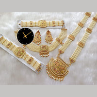 Kavita Art Gold Plated Austrian Stone And Pearl Combo Necklace Set 