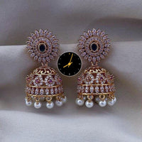 Kavita Art Timeless Tinkle Austrian And Pearl Jhumkis Earrings for Every Occasion
