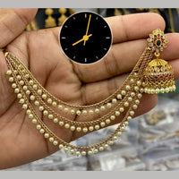 Kavita Art Timeless Tinkle Austrian And Pearl Kanchain Jhumkis Earrings for Every Occasion