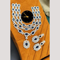 Kavita Art Silver Plated American Diamond Necklace Set