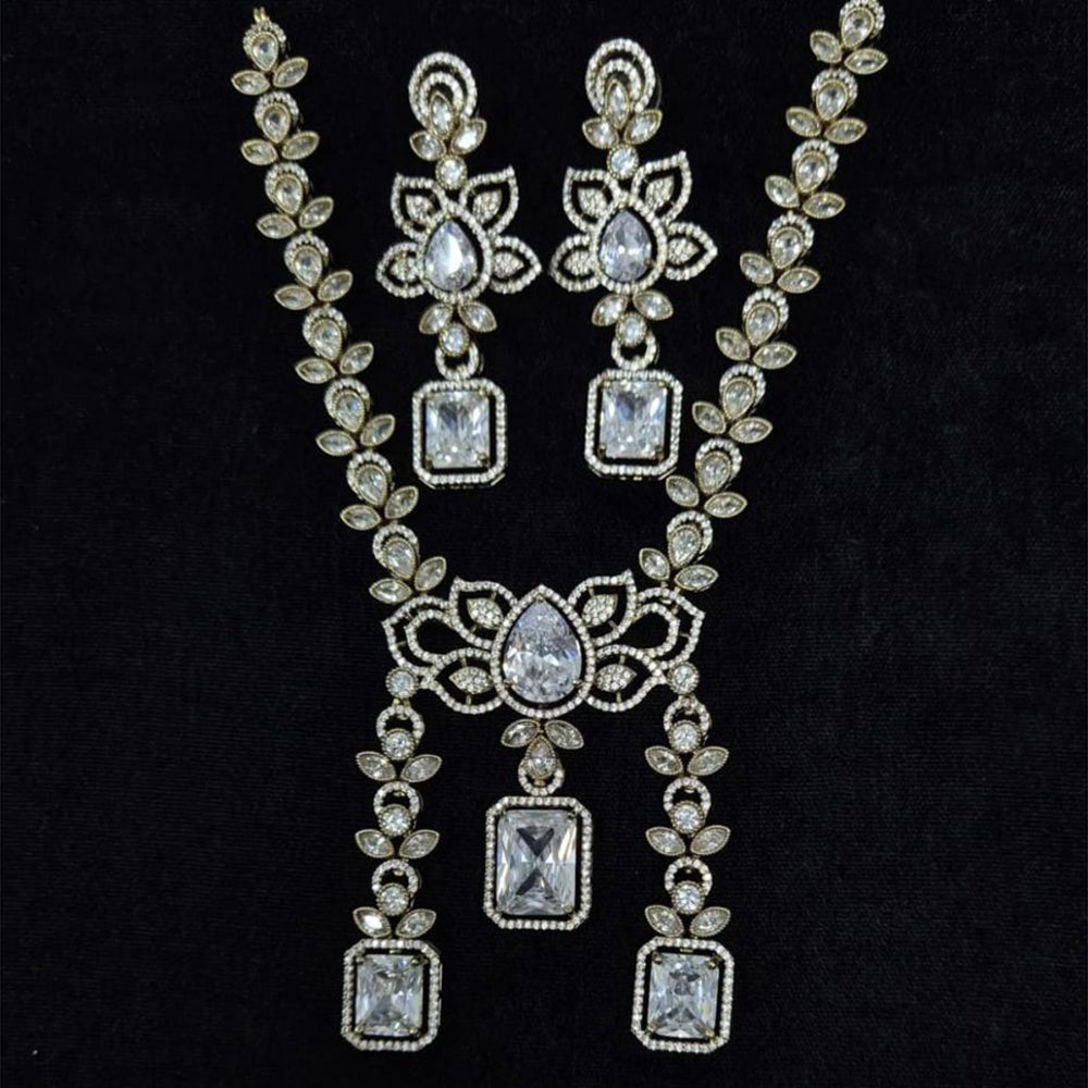 Kavita Art Luxury Look Austrian Stone And American Diamond Necklace Set