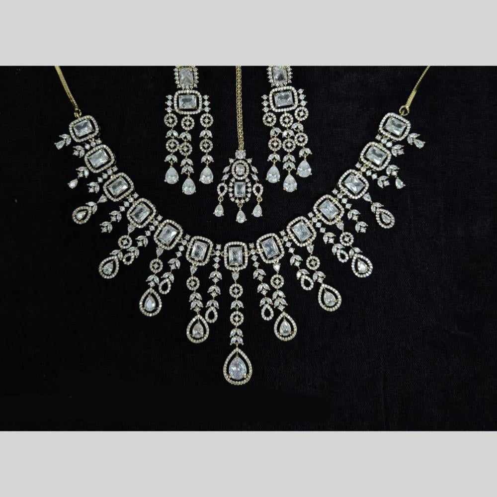 Kavita Art Luxury Look Austrian Stone And American Diamond Necklace Set